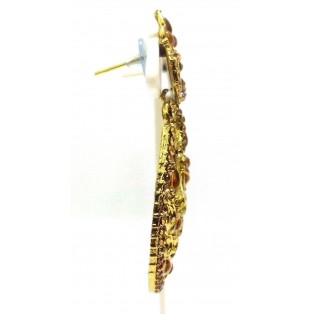Gold Chand Bali Earring Jhumka Fashion Jewelry Boho Chich Drop Dangle Long E54